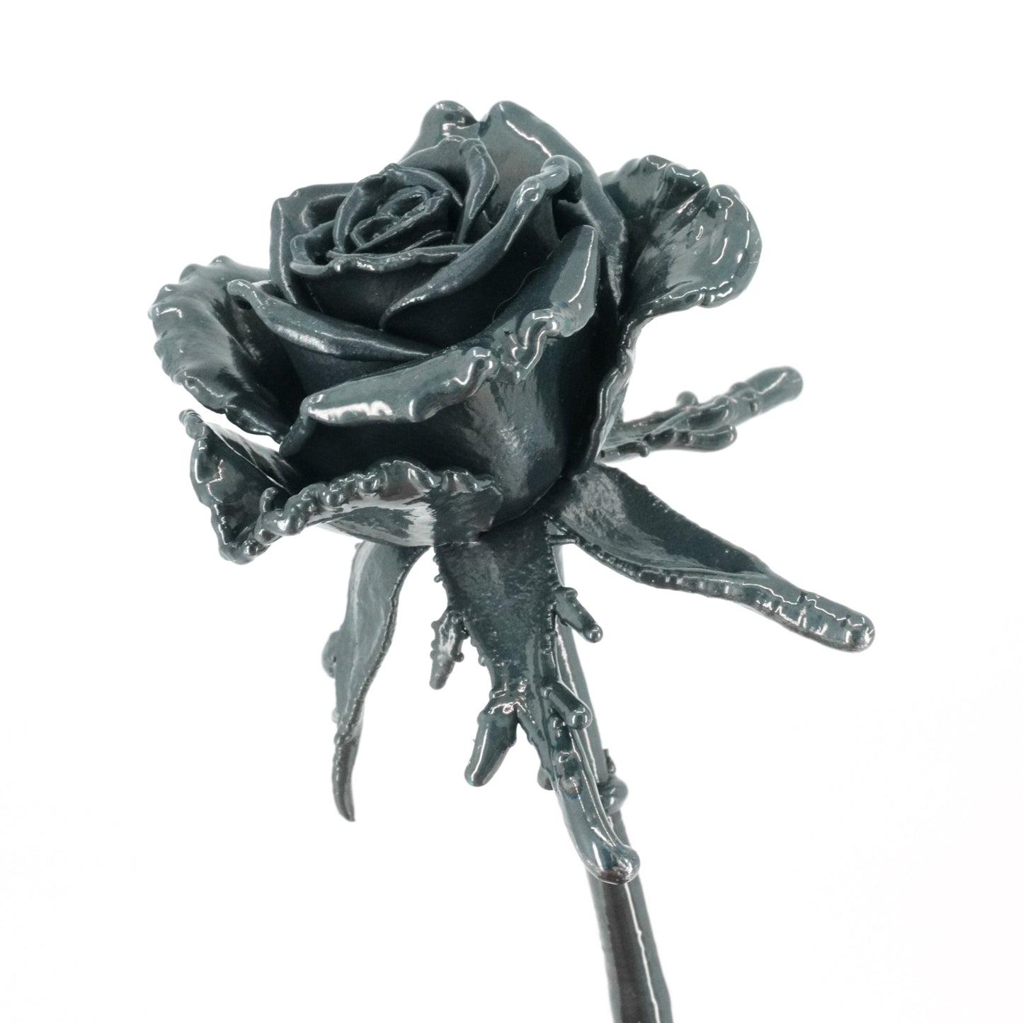 5" Iron Covered Real Rose
