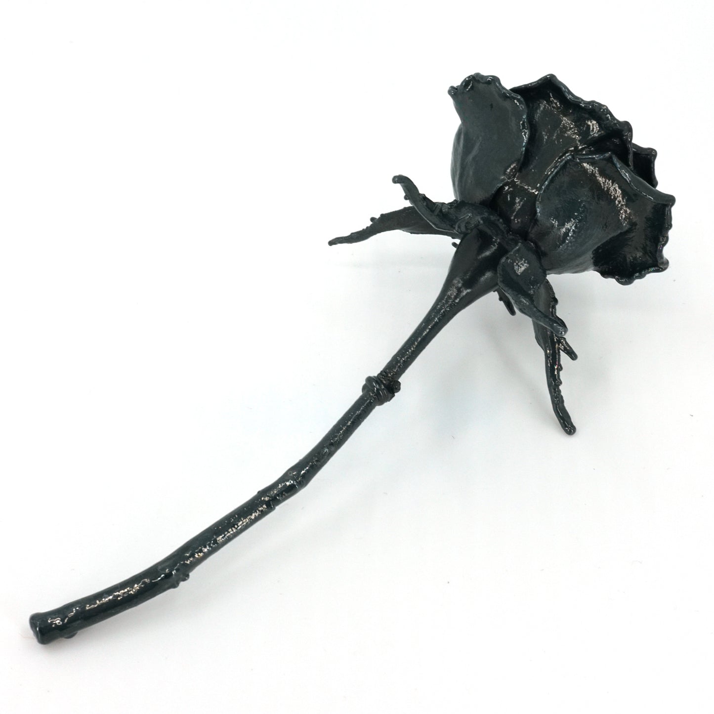5" Iron Covered Real Rose