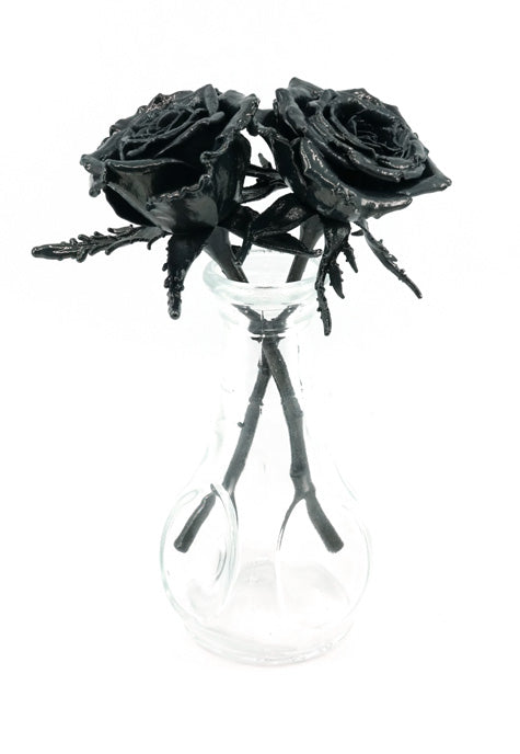 5" Iron Covered Real Rose